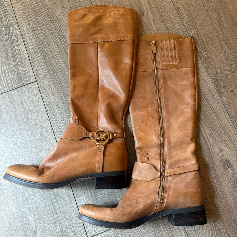 Michael Kors leather riding boots. Good condition!